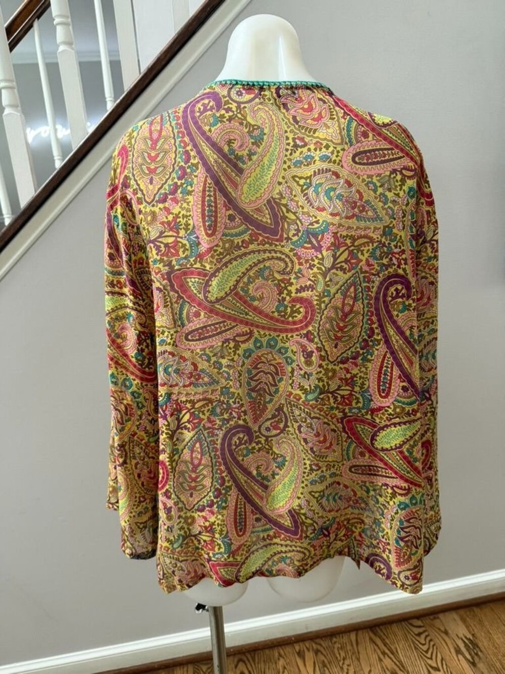 ETRO Paisley Silk Blouse Size Medium - Picture 2 of 3